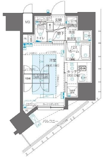 ZOOM新宿御苑前の物件間取画像