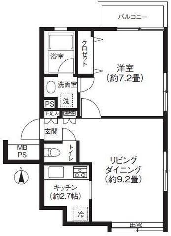 コスモスパジオ富士見台の物件間取画像