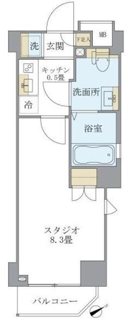 リージア中野新橋の物件間取画像