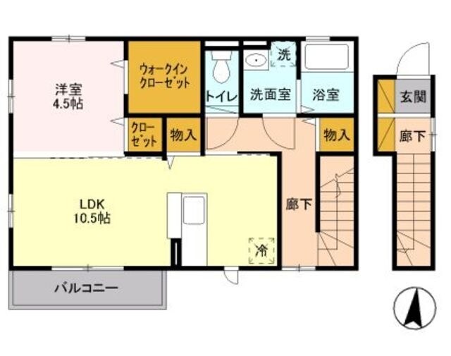 ボヌール　Bの物件間取画像