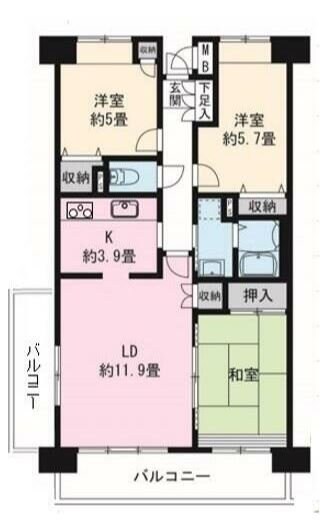 シーリン東伏見の物件間取画像