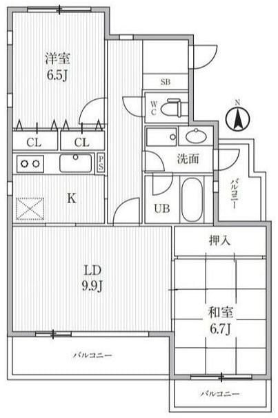 Ｔ’ｓ　ｇａｒｄｅｎ鷺ノ宮の物件間取画像