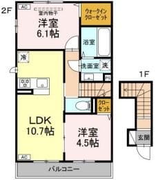 アブニールA.Uの物件間取画像