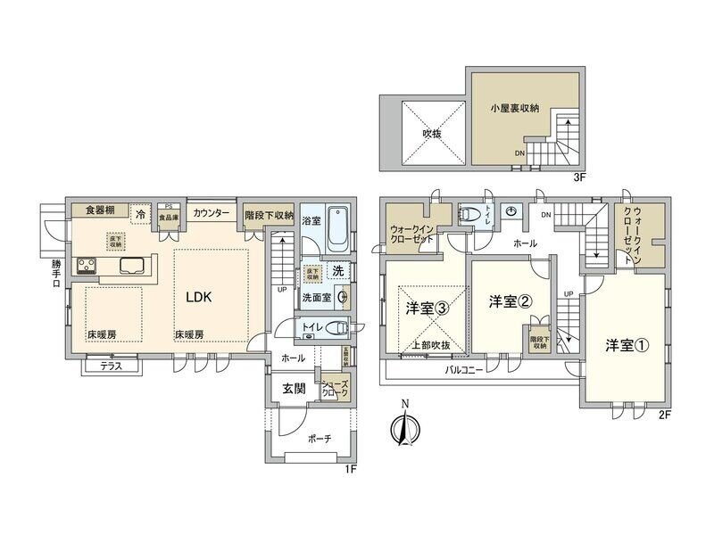 武蔵野市境南町１丁目戸建の物件間取画像