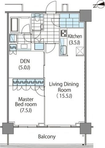 コンフォリア新宿イーストサイドタワーの物件間取画像