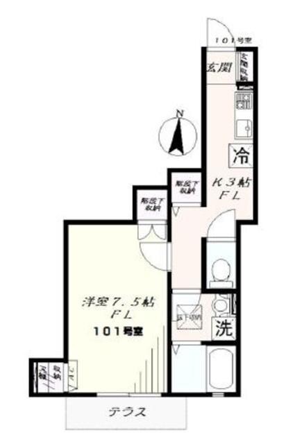 テラスパークサイドの物件間取画像