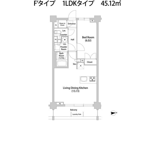 TELLUS八幡山の物件間取画像