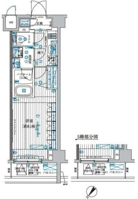 ブライズ中野南台の物件間取画像