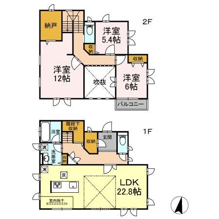 みなみ野4丁目貸家の物件間取画像