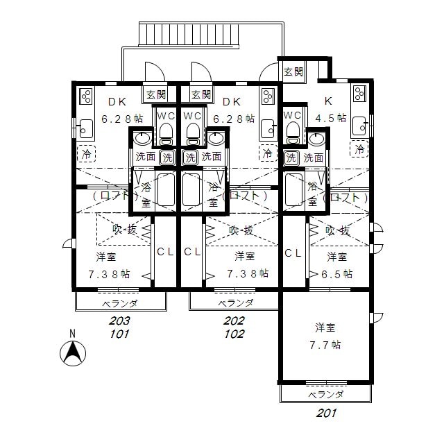 パストラーレの物件間取画像