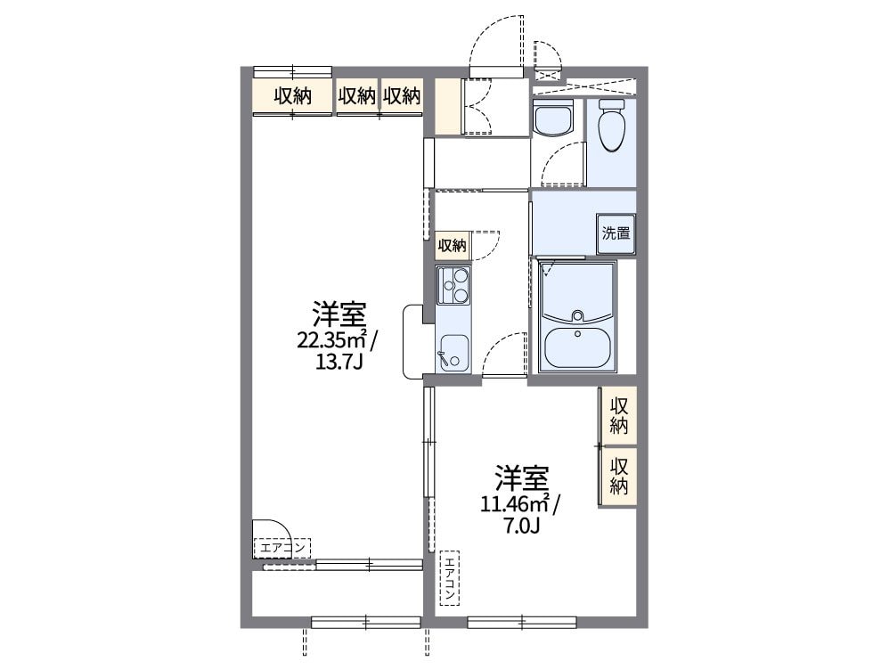 レオパレス柳澤の物件間取画像