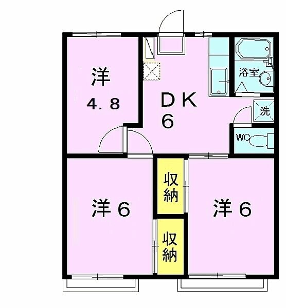 ベルゾーネ清水IIの物件間取画像