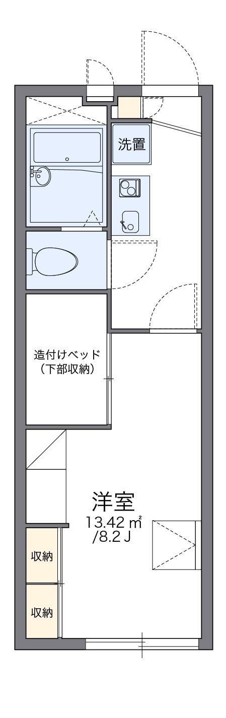 レオパレスＧａｔｅｓＭｉｌｌｓの物件間取画像