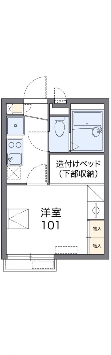 レオパレスフェアリーテールIの物件間取画像