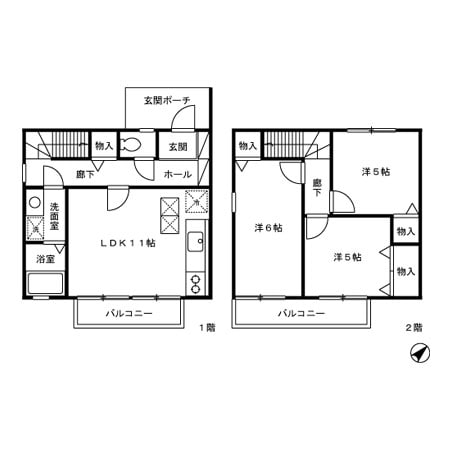 メゾンメルベーユＭの物件間取画像