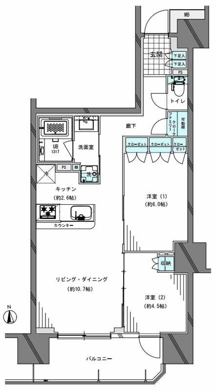 サンクレイドル八王子横山町の物件間取画像