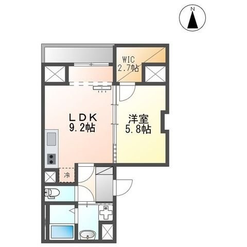 ミカーサ八木町の物件間取画像