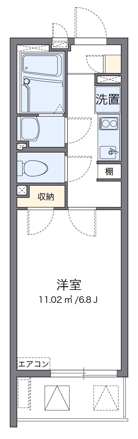 クレイノ柏桜館IIの物件間取画像