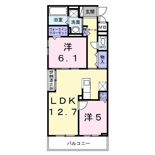 中神町アパートの物件間取画像