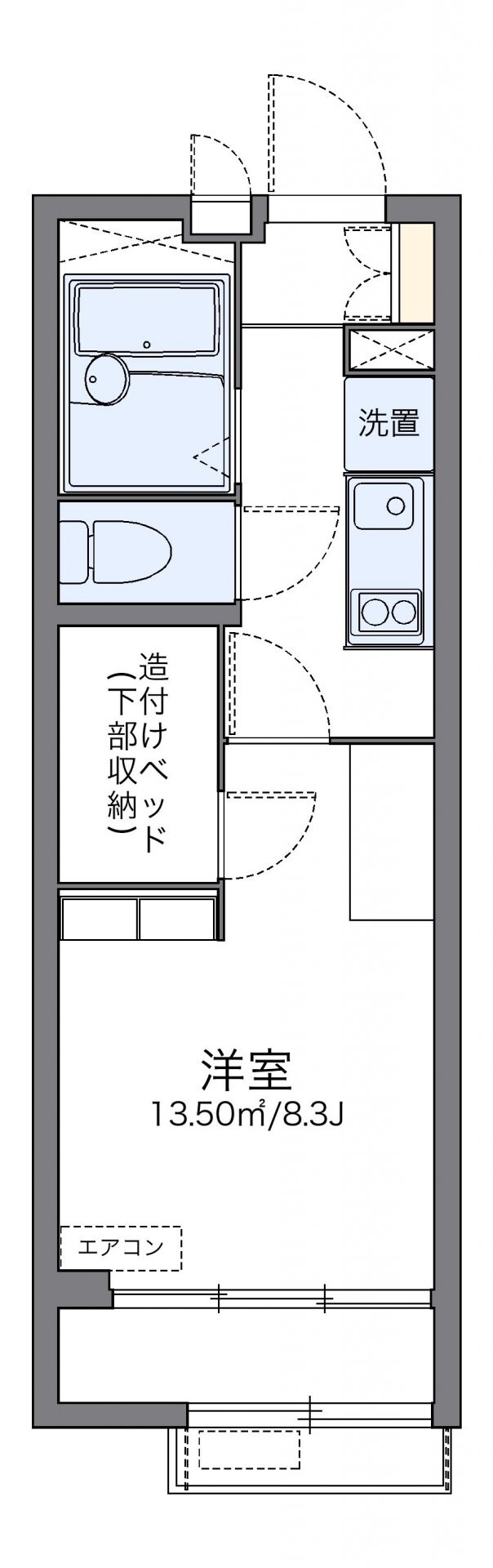 レオパレスアルタイルIIの物件間取画像