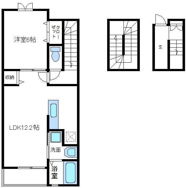 ｂｌｅｕ・ｃｉｅｌの物件間取画像