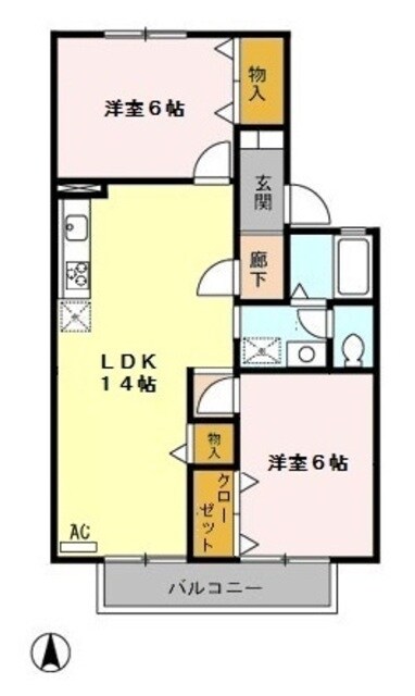 アネックス山王の物件間取画像