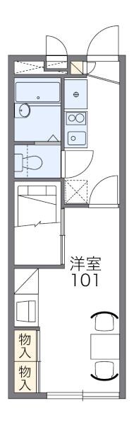 レオパレスブルーメハイム高田の物件間取画像