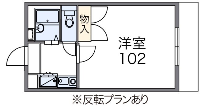 レオパレスシティーＢの物件間取画像