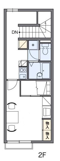 レオパレスＫ２の物件間取画像