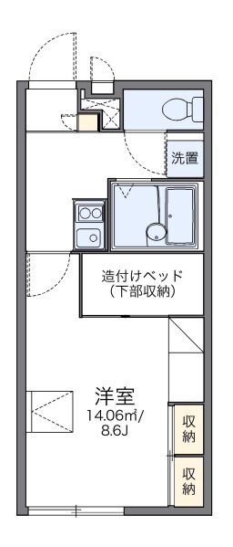 レオパレスサンクレール　柏Ｂの物件間取画像