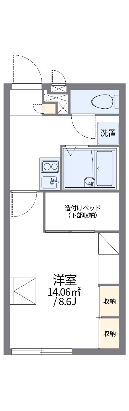 レオパレスＰｏｌａｒｉｓの物件間取画像