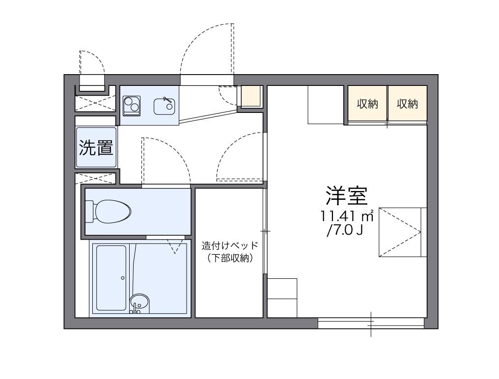 レオパレスＭＡＳＵＤＡIIIの物件間取画像