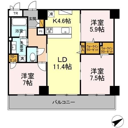 リラッサーレの物件間取画像