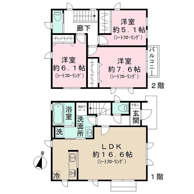 エクセルシティー戸建賃貸の物件間取画像