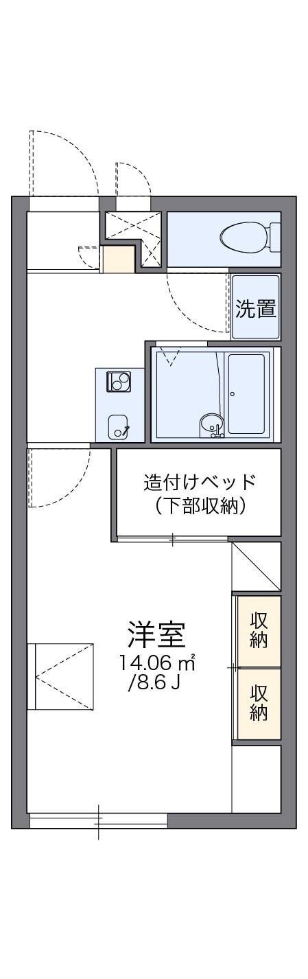 レオパレスアルシオネの物件間取画像