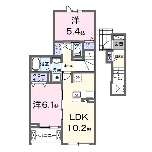 ルチル　VIの物件間取画像