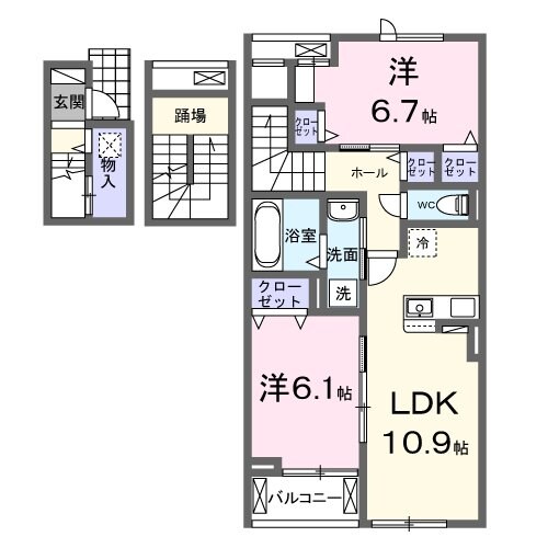 ルチル　VIの物件間取画像