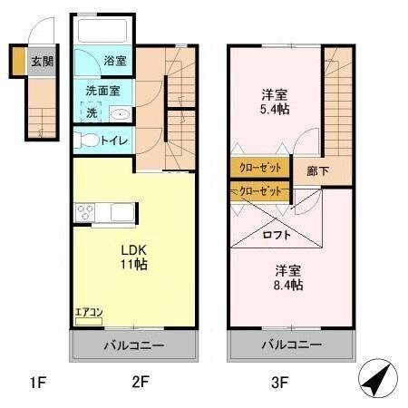 アルカサル北柏の物件間取画像