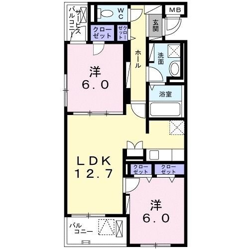 コントレイルの物件間取画像