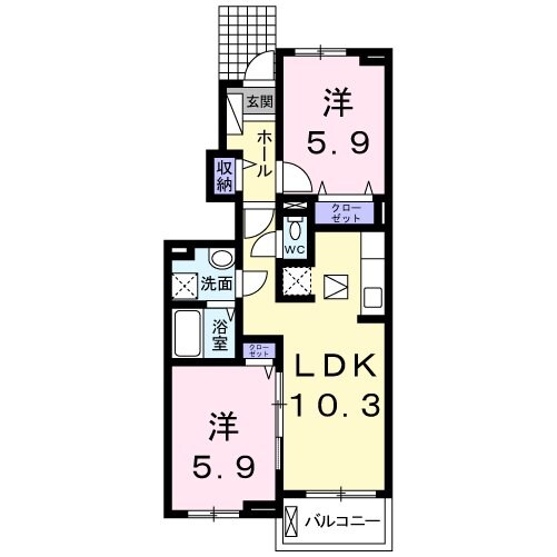 クラベール参番館の物件間取画像