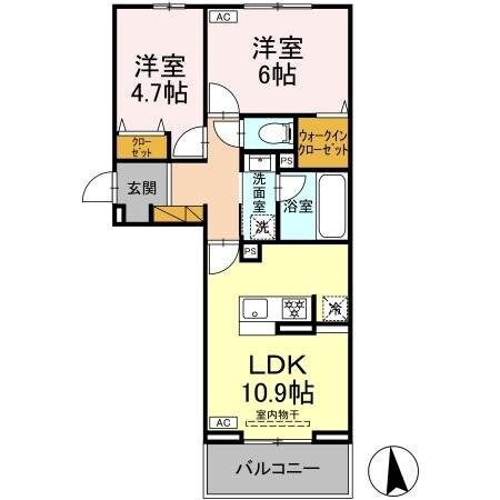 ボヌール殿内の物件間取画像