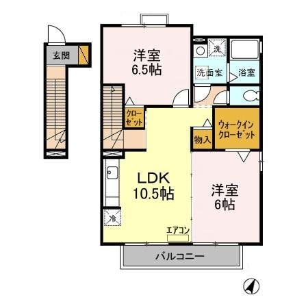 フリューゲルス　Ｂの物件間取画像