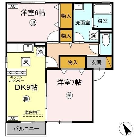 リビングタウン野田　ＡＢＣの物件間取画像