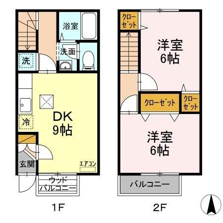 コーポ双伸の物件間取画像