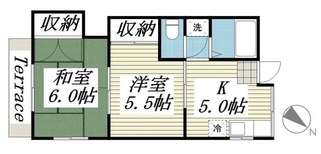 コーポオークフォーレの物件間取画像