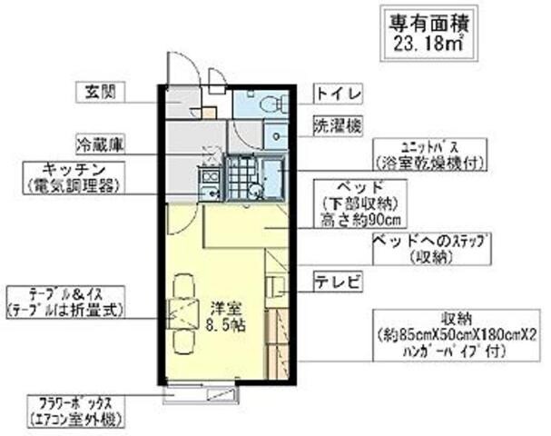 レオパレスムカイハラの物件間取画像