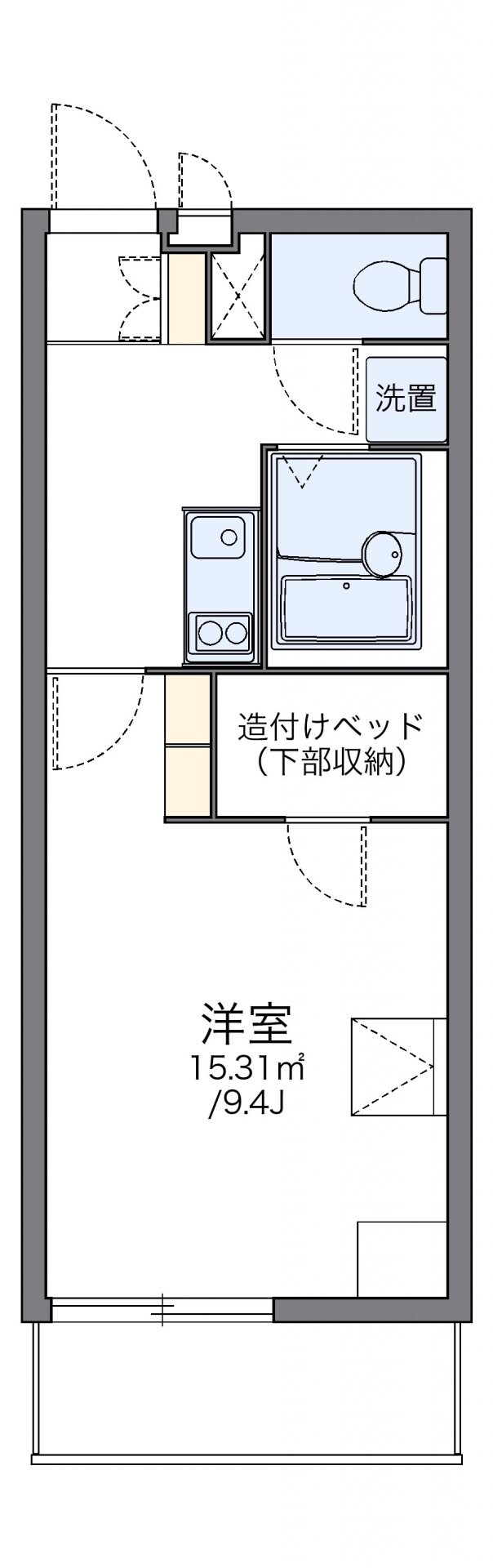 レオパレスソレイユ柏Iの物件間取画像