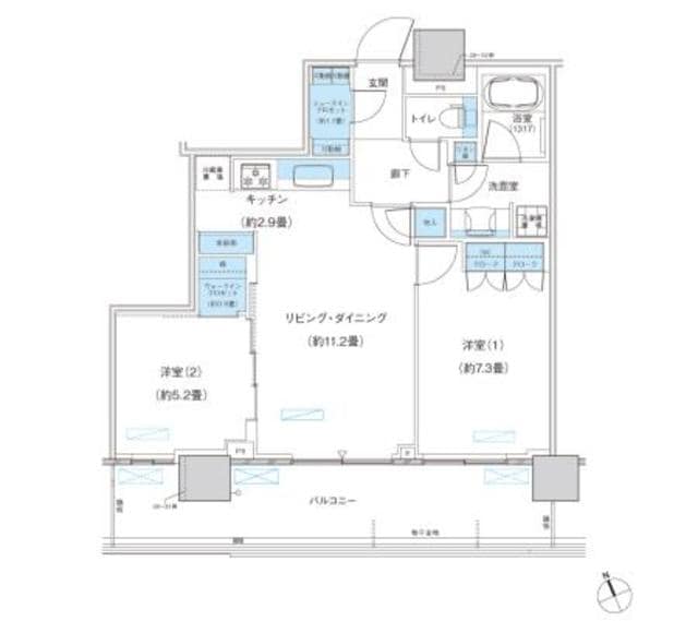 パークシティ柏の葉キャンパス　ザ・ゲートタワー　ウエストの物件間取画像