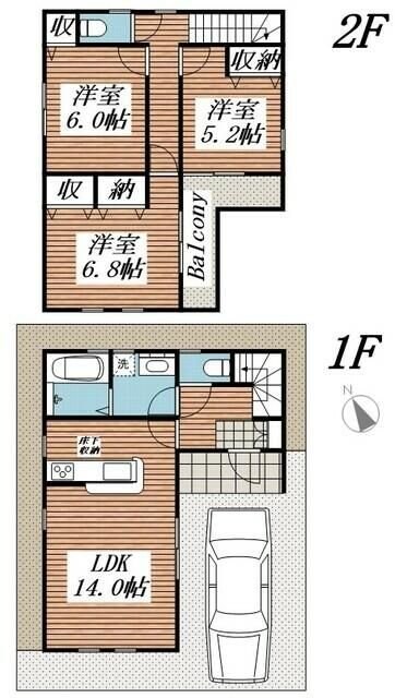 Ｓｕｍａｉ－ｔｏ柏市光ヶ丘０２の物件間取画像