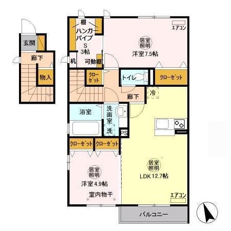 ボナール酒井根　III号棟の物件間取画像